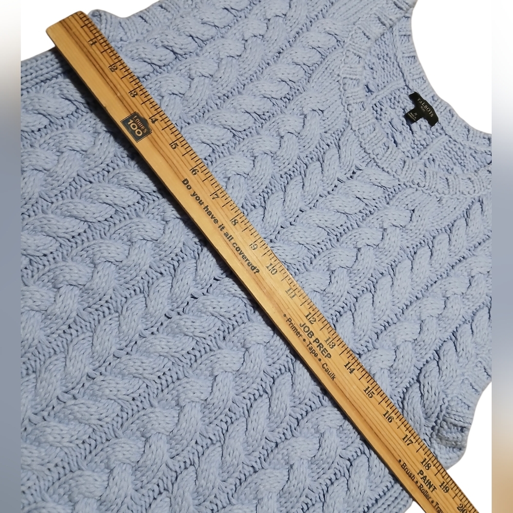 Talbots Women's Size XL Sleeveless Sky Blue Knit Top - Picture 4 of 7